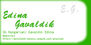 edina gavaldik business card